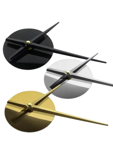 120cm 3D DIY Frameless Acrylic Coffee Machine Silent Wall Clock, Battery Power Clock for Living Room, Office, Bedroom Room &amp; Decoration - Gold