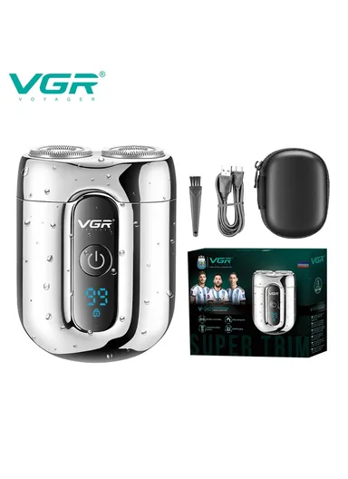 Professional Waterproof Rechargeable Dual Rotary Blades Foil Shaver for Men V-342