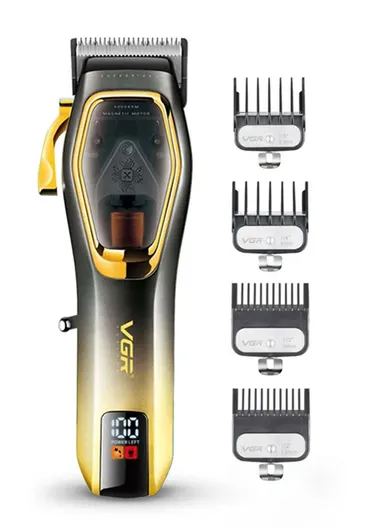 Professional Hair Clipper Rechargeable Cordless DLC-Coated Blades With LED Display V-674