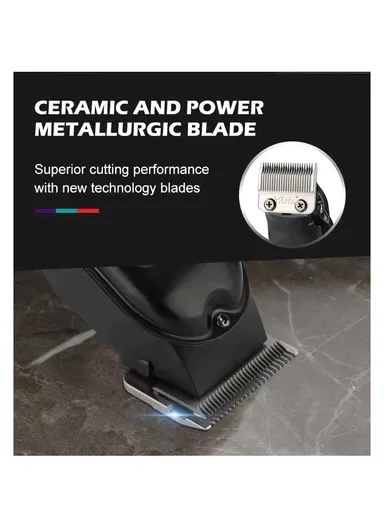 Professional Rechargeable Corded &amp; Cordless Ceramic Blades Hair Clipper With LED Display &amp; Hanging Loop V-298
