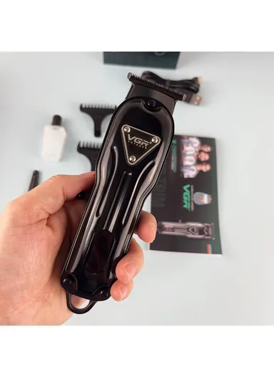 Professional Rechargeable Corded &amp; Cordless Ceramic Blades Hair Clipper With LED Display &amp; Hanging Loop V-298