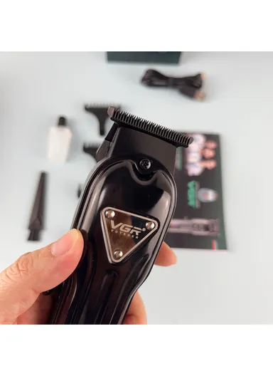 Professional Rechargeable Corded &amp; Cordless Ceramic Blades Hair Clipper With LED Display &amp; Hanging Loop V-298