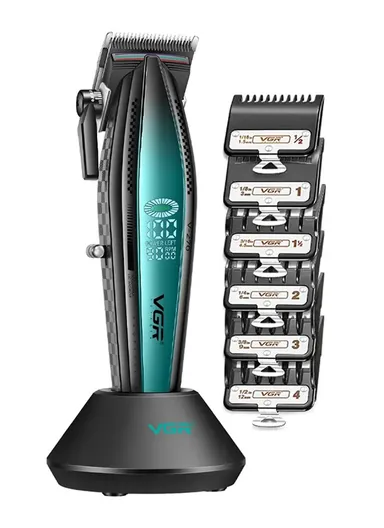 Professional Rechargeable Cord/cordless Ceramic Blades Hair Clipper With LED Display For Men V-270