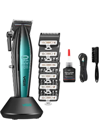 Professional Rechargeable Cord/cordless Ceramic Blades Hair Clipper With LED Display For Men V-270