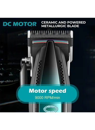 Professional Rechargeable Cord/cordless Ceramic Blades Hair Clipper With LED Display For Men V-270