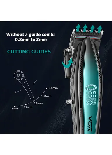 Professional Rechargeable Cord/cordless Ceramic Blades Hair Clipper With LED Display For Men V-270