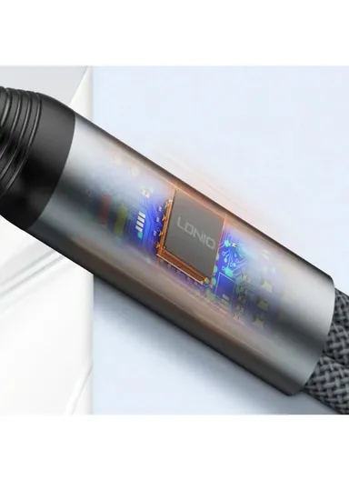 1.2M 100W 3in1 Fast Charging Data Cable Type-C to iP/Type-C/Micro USB LC94C