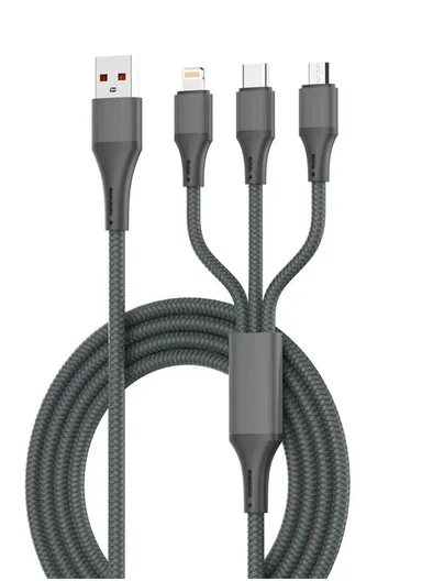 1.2M 100W USB-A/Type-C to Type-Cx2/iP Cable PD QC3.0 Fast Charging Data Transmission Copper Core Line LC97uc