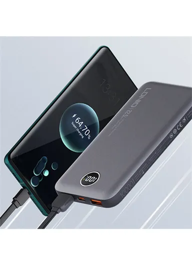 10000mAh Ultra Slim Power Bank With LED Digital Display Travel Phone Power Banks Dual USB Fast Portable Charger PQ10