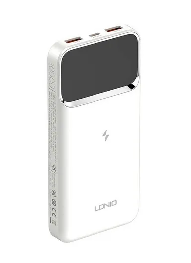 10000mAh Ultra Slim Power Bank with Wireless Charging, LED Digital Display, Travel Phone Power Banks Dual USB Fast Portable PQ11