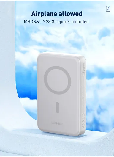 10000mAh Magnetic Wireless Mini Portable Charger Power Bank, With invisible Stand, Battery Pack Powerbank PQ16