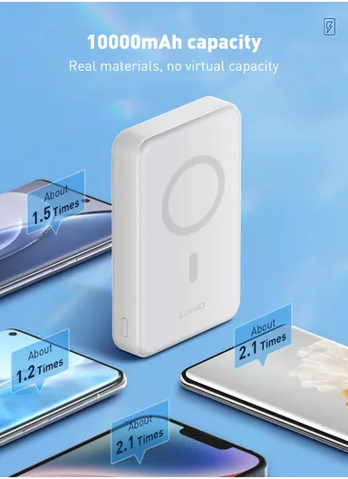 10000mAh Magnetic Wireless Mini Portable Charger Power Bank, With invisible Stand, Battery Pack Powerbank PQ16