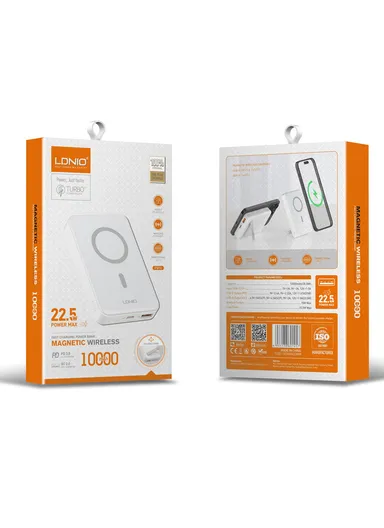 10000mAh Magnetic Wireless Mini Portable Charger Power Bank, With invisible Stand, Battery Pack Powerbank PQ16