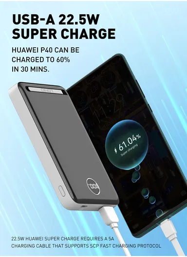 10000mAh Magnetic Wireless Mini Portable Charger Power Bank, with Invisible Stand &amp; LED Display, Battery Pack Powerbank PQ17