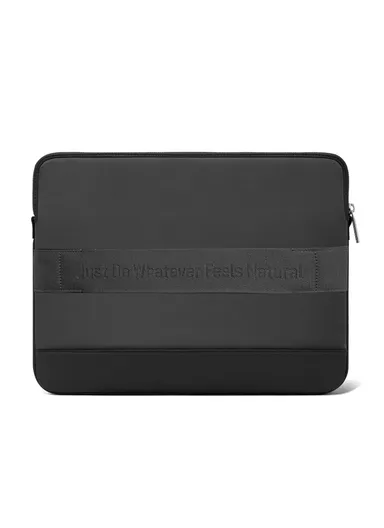 15" Leather Laptop Bag with Built-in Strap, Main Compartment &amp; Convenient Inner Pockets Secure B02-1 - Black