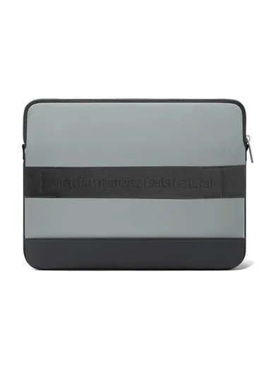 15" Leather Laptop Bag with Built-in Strap, Main Compartment &amp; Convenient Inner Pockets Secure B02-1 - Grey