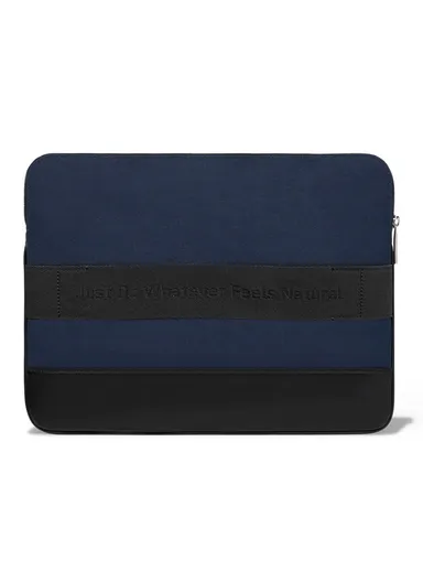 15" Leather Laptop Bag with Built-in Strap, Main Compartment &amp; Convenient Inner Pockets Secure B03-1 - Blue