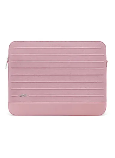 15" Leather Laptop Bag with Built-in Strap, Main Compartment &amp; Convenient Inner Pockets Secure B03-1 - Pink