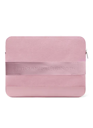 15" Leather Laptop Bag with Built-in Strap, Main Compartment &amp; Convenient Inner Pockets Secure B03-1 - Pink