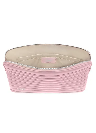 15" Leather Laptop Bag with Built-in Strap, Main Compartment &amp; Convenient Inner Pockets Secure B03-1 - Pink