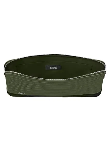 15" Leather Laptop Bag with Built-in Strap, Main Compartmen &amp; Convenient Inner Pockets Secure B03-1 - Green