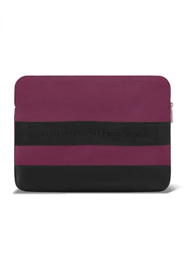 16" Leather Laptop Bag with Built-in Strap, Main Compartmen &amp; Convenient Inner Pockets Secure B03-2 - Raspberry