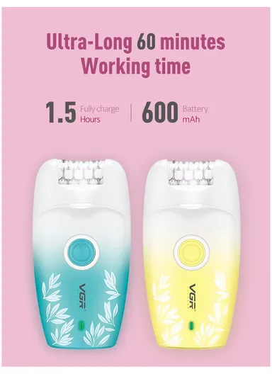 Lady Epilator with 18 Tweezers, 2-Speed Settings &amp; USB Charging V-738