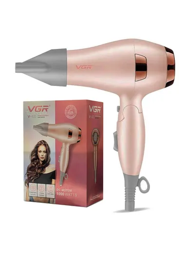 1000W Foldable Hair Dryer with 2 Speed Settings &amp; Tourmaline-Ionization Technology V-432