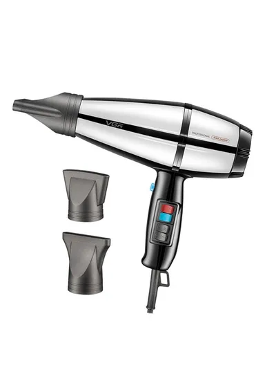 2000-2400W Professional Hair Dryer with 3 Heat, 2 Speed Settings &amp; Nozzle Attachments V-466