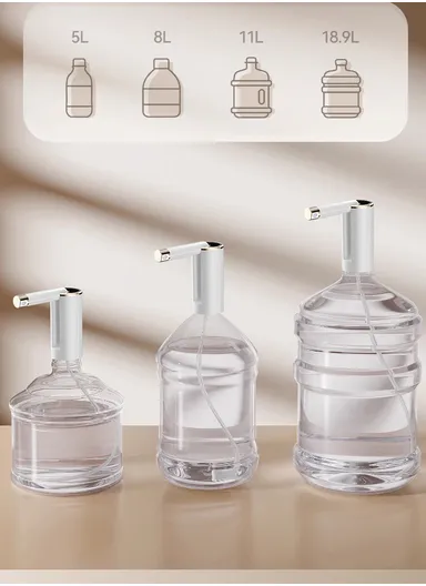 4W Portable Electric Folding Water Pump With Dual-Purpose Design, 360° Rotating Outlet &amp; Charging Cable Ideal For Home, Office &amp; Travel (D16 x H22)cm - Gold