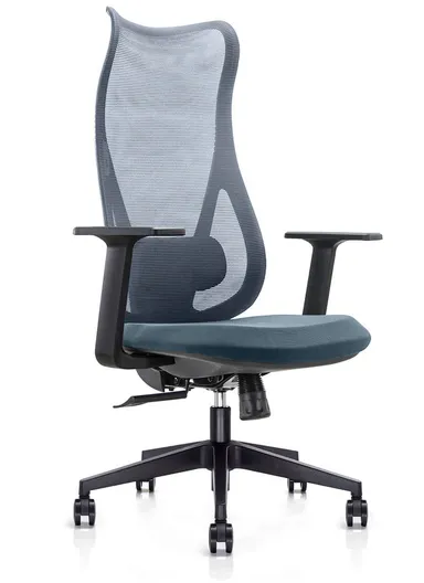 Ergonomic Office Chair, Desk Chair with High-Density Foam Sliding Seat, 3 Position Locking &amp; Height Adjustment 6235B (W64 x D68 x H118-128)cm - Grey