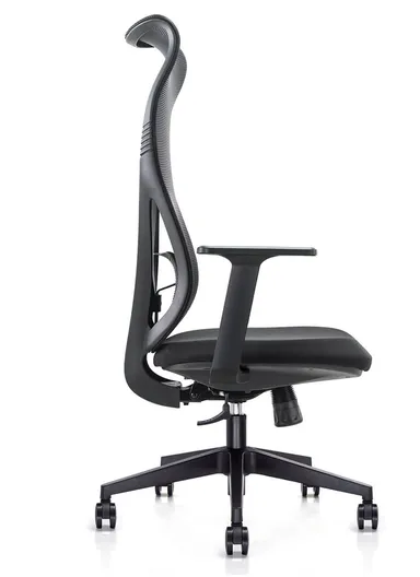 Ergonomic Office Chair, Desk Chair with High-Density Foam Sliding Seat, 3 Position Locking &amp; Height Adjustment 6235B (W64 x D68 x H118-128)cm - Grey