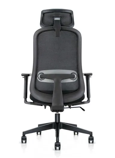 Comfortable Ergonomic Office Chair, Desk Chair with High-Density Foam Seat, 2 Position Locking Mechanism, Adjustable Height &amp; Headrest Adjustment 6232A (W65 x D69 x H118-128)cm - Black