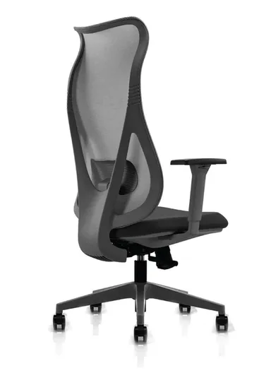 Ergonomic Office Chair, Desk Chair with High-Density Foam Sliding Seat, 3 Position Locking &amp; Height Adjustment 6235A (W64 x D68 x H118-128)cm - Black