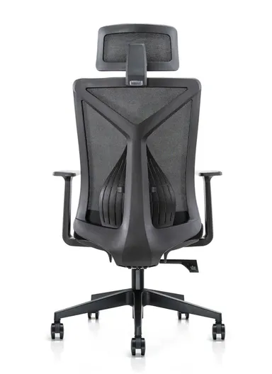 Comfortable Ergonomic Office Chair, Desk Chair with High-Density Foam Seat, Position Locking Mechanism, Adjustable Height &amp; Headrest Adjustment 6238A (W67 x D69 x H117-127)cm - Black