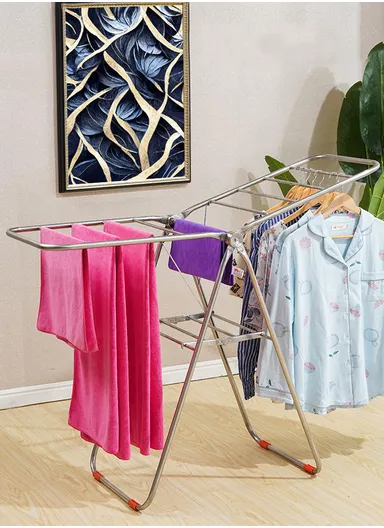 Premium Foldable Aluminum Drying Rack Sturdy, Space-Saving Design for Quilts, Clothes &amp; Shoes (W107 x D54 x H61)cm