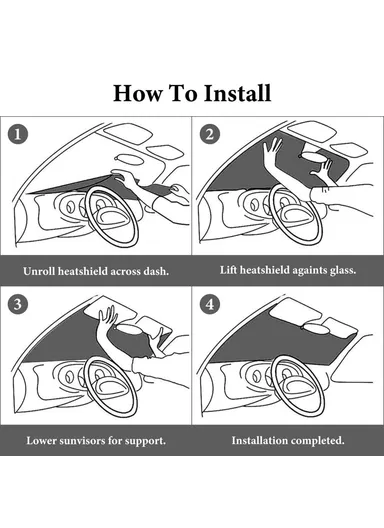 Universal Front Window Sunshield, Car UV Protection Windshield Sun Shade (L137 x W70)cm - Chihuahua