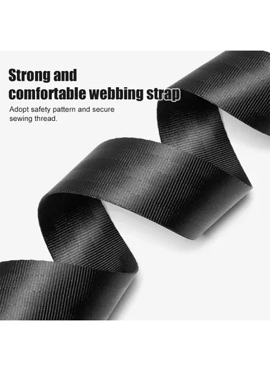 Pregnant Women Car Seat Belt Extension Adjustable Seatbelt Safety Lock Extender (L165 x W4.5)cm - Black