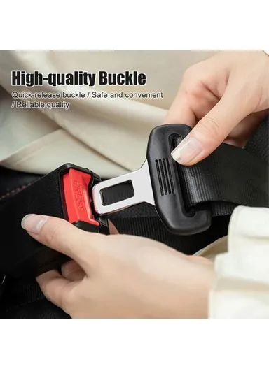 Pregnant Women Car Seat Belt Extension Adjustable Seatbelt Safety Lock Extender (L165 x W4.5)cm - Black