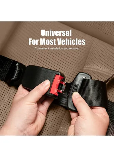 Pregnant Women Car Seat Belt Extension Adjustable Seatbelt Safety Lock Extender (L165 x W4.5)cm - Black