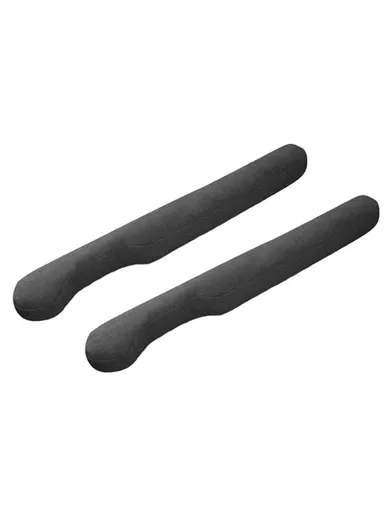 1 Pair Car Seat Gap Filler Suede Seat Gap Plug Leak-proof Strip (L43 x W5 x T6)cm - Black