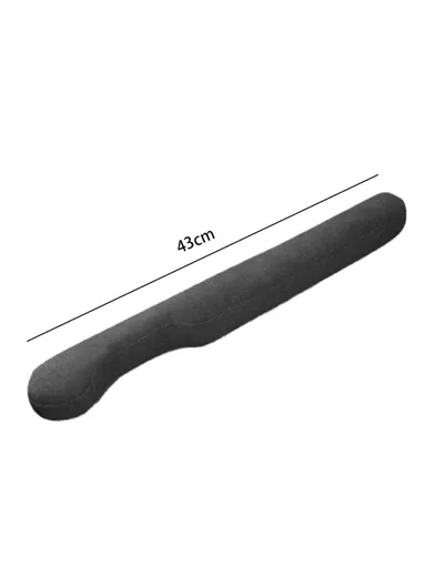 1 Pair Car Seat Gap Filler Suede Seat Gap Plug Leak-proof Strip (L43 x W5 x T6)cm - Black