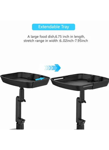 360-Degree Rotating Universal Car Cup Holder Mount Meal Tray Snack Holder Phone Stand Plastic Small Dining Table B01 (L6.75 x W7.95)cm