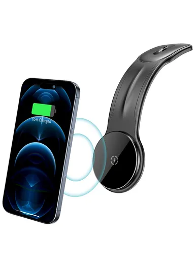 Magic Tape Car Mount Holder Magnetic Wireless Charger Phone Bracket D21 (L21.6 x W6.6)cm