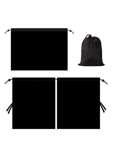 Single Layer 190T Pongee Privacy Protection Car Partition Curtain with 2 Rear Window Curtains &amp; Storage Bag