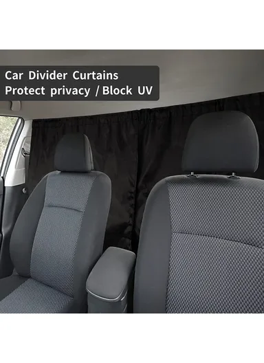 Single Layer 190T Pongee Privacy Protection Car Partition Curtain with 2 Rear Window Curtains &amp; Storage Bag