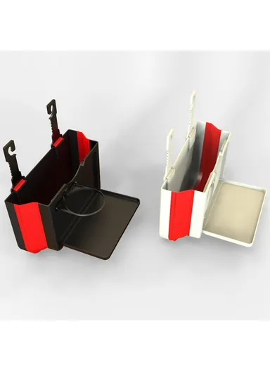 Car Back Seat Organizer, Foldable Storage Box Water Bottle Holder KJ02 (L24 x D3.5 x H16)cm - Black