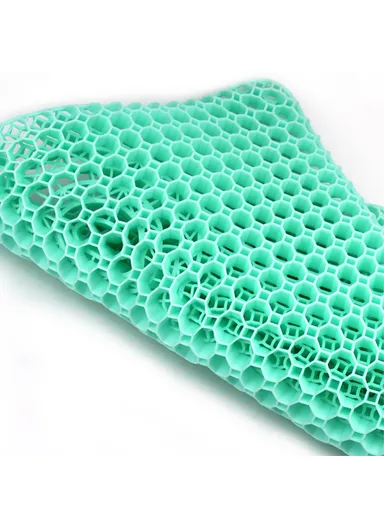 Cooling Breathable Car Seat Cushion Summer Anti-fatigue Honeycomb Soft PVC Chair Pad (L43 x W37 x T3.5)cm