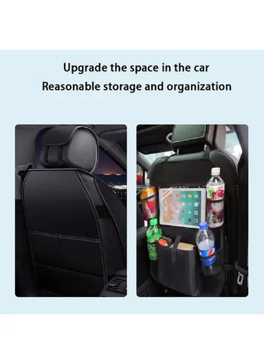 Multi-Pocket Car Back Seat Organizer, Protector Hanging Storage Bag with Transparent Tablet Pouch BY-1050 (L60 x W41)cm