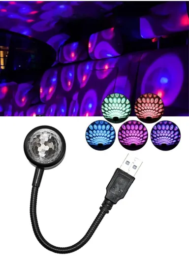 Car Roof Night Light LED Atmosphere Lamp Portable Adjustable USB Romantic Atmosphere Decoration Light M9 (L19 x W3 x H2.6)cm